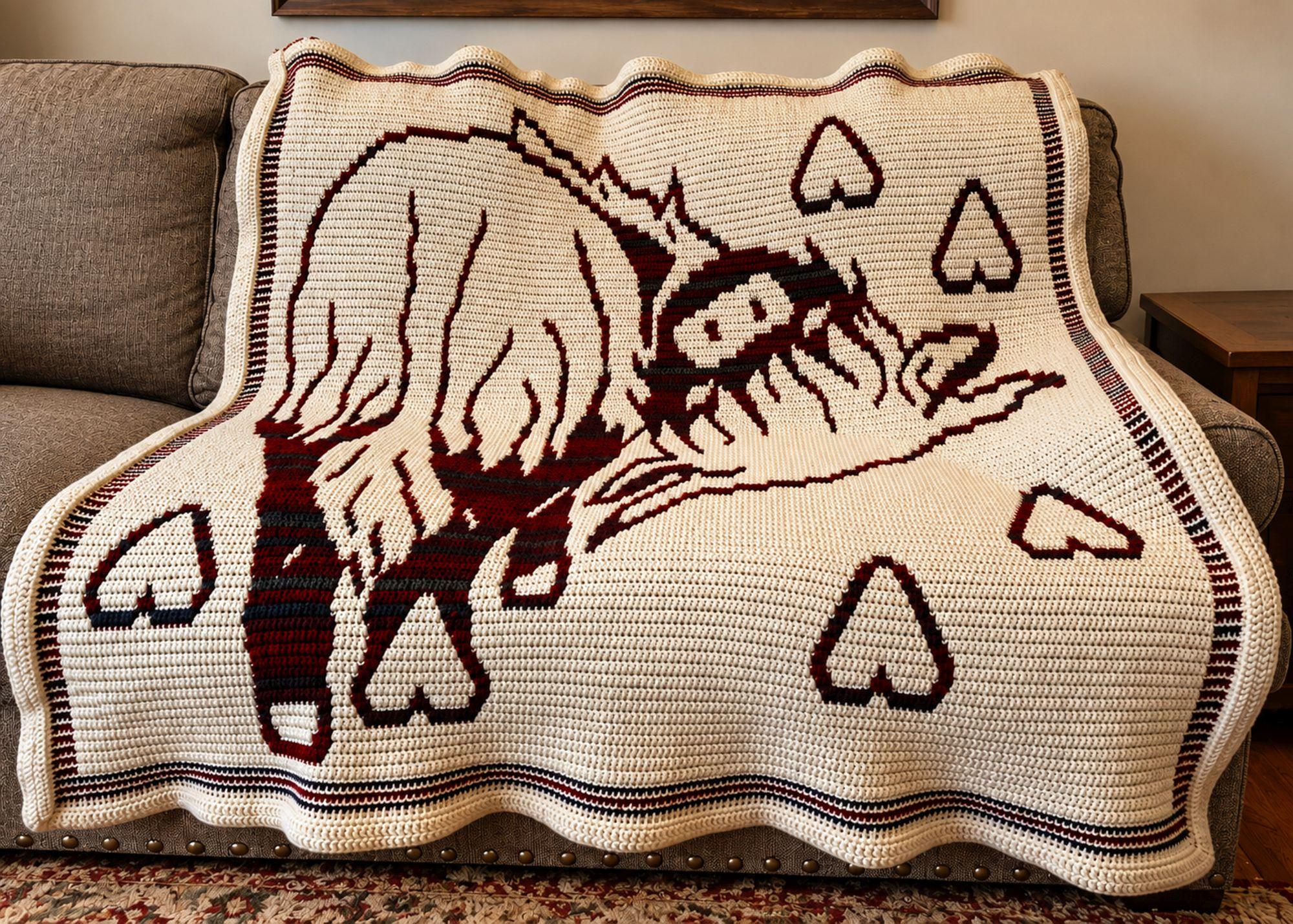 LovePrints Bovine Highlander Blanket Pattern