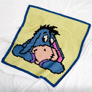 Eeyore C2C Crochet Blanket Pattern