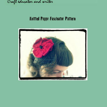 Knitted Poppy Fascinator