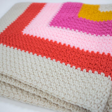 Daisy’s Infinity Moss Square Crochet Blanket