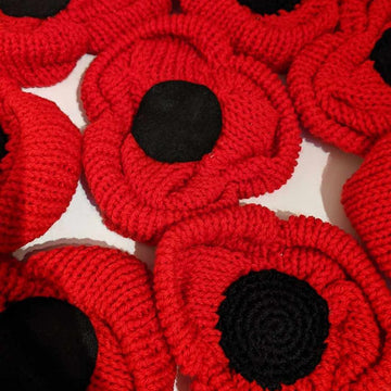 Large Yarn Bombing Poppy