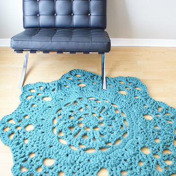Super Chunky Doily Rug / Blanket 8 Styles (30"-66" diameter)
