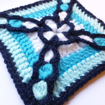 Crochet Granny Square Floral Block Motif LD-0120