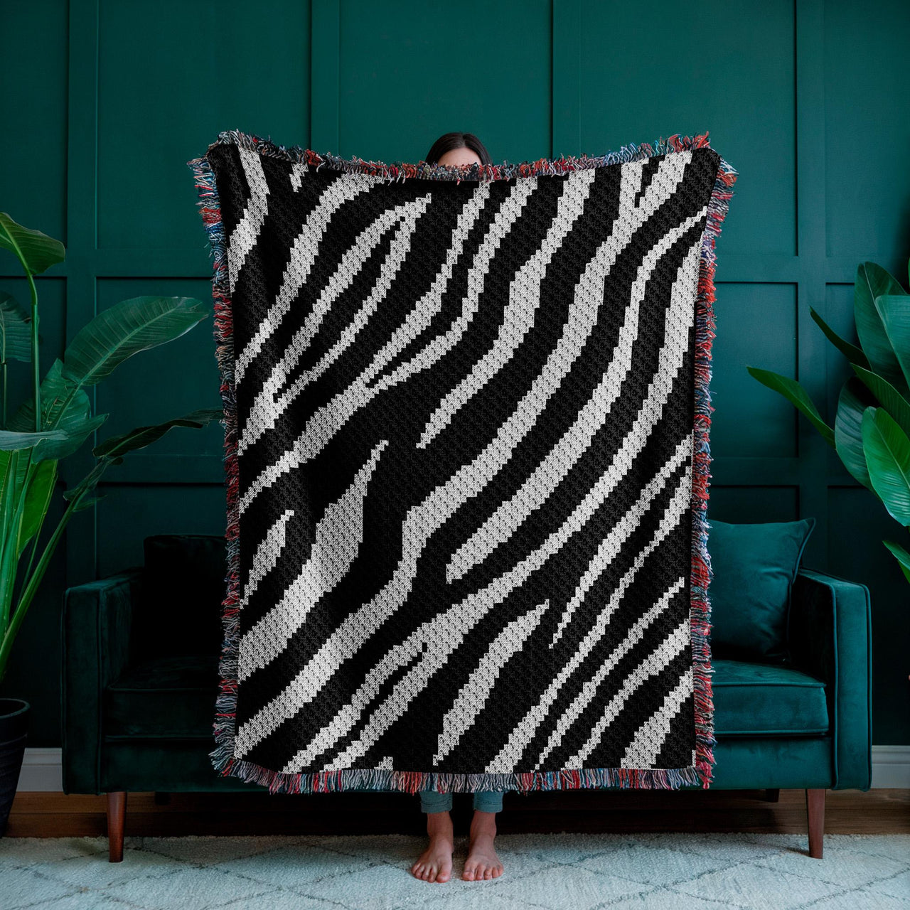 Zebra C2C Crochet Pattern