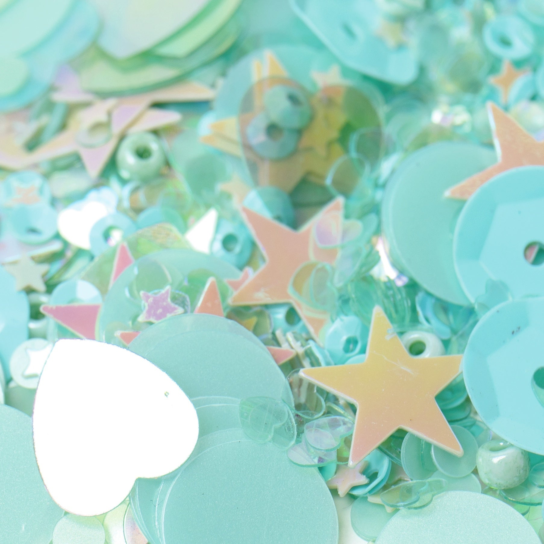 Sizzix Making Essential Sequins & Beads 5/Pkg - Mint Julep, 5g Per Pot