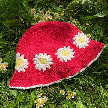 Crochet Daisy Bucket Hat Pattern
