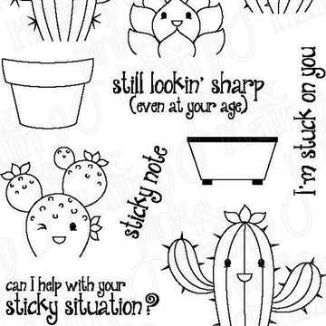 Pink & Main Clear Stamps 4"X6" - Sticky Note