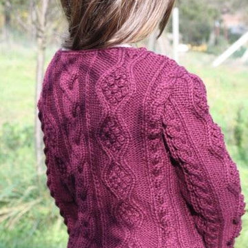 Sophia - Cute cable cardigan for girls 4 - 14 years / Sizes 116, 122, 128, 134, 140 (EU) resp. 6, 7, 8, 9, 10 (US)