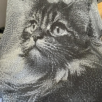 Brown Cat - mosaic crochet