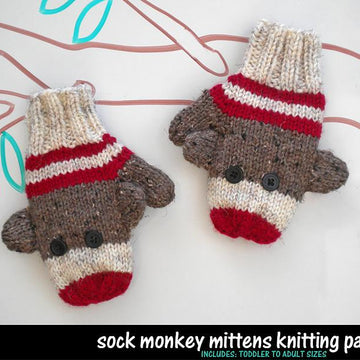 Sock Monkey Mittens