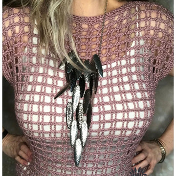 Cherry Blossom Windowpane Tunic