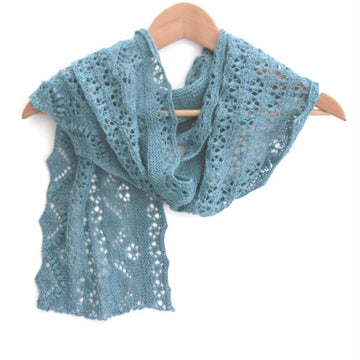 Flower Row Crescent Shawl