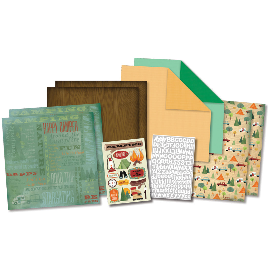 Karen Foster Scrapbook Page Kit 12"X12" - Camping Adventures