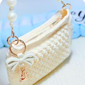 Zippered Popcorn Stitch Pouch Crochet Pattern (PDF)