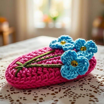 Crochet Mini Fowers Hair Clip Pdf + Video Tutorials