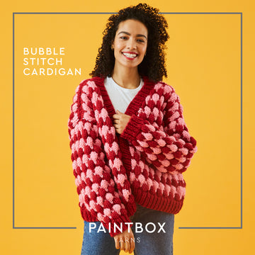 Bubble Stitch Cardigan - Free Knitting Pattern For Women in Paintbox Yarns Simply Super Chunky