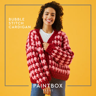 Bubble Stitch Cardigan - Free Knitting Pattern For Women in Paintbox Yarns Simply Super Chunky