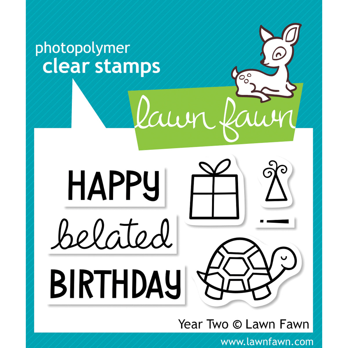Lawn Fawn Clear Stamps 3"X2" - Year 2
