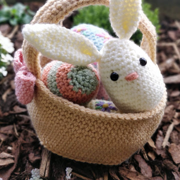 Easter bunny egg basket