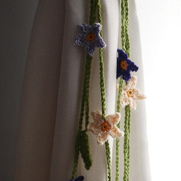 Floral curtain tie backs