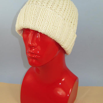 Chunky 2x2 Rib Cuff Fishermans Rib Beanie Hat