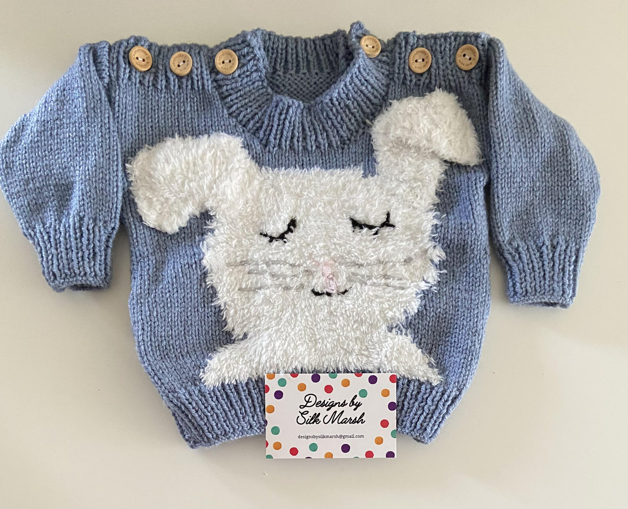 Bella Bunny Baby Jumper Knitting Pattern 6-24 months approx