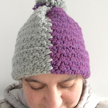 Color Block Slouchy Hat