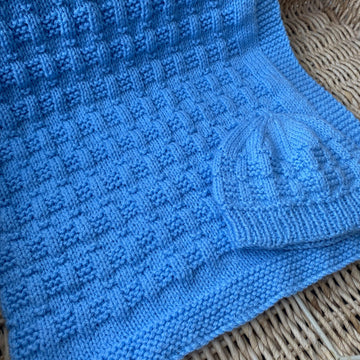 Easy Garter and Rib Blanket and Hat