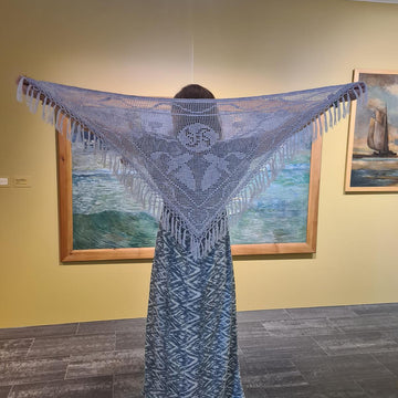 Ossetian-Inspired Filet Crochet Shawl Pattern