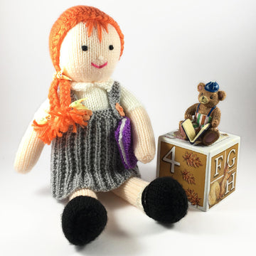 Annabelle schoolgirl doll knitting pattern 19019