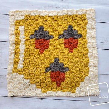 C2C Tiny Acorn Cup Afghan Square