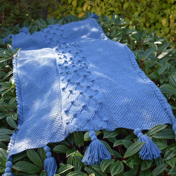The Winter Blues Aran Blanket/Bed Runner
