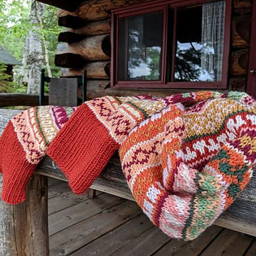 Golden Hour Fair Isle Scarf