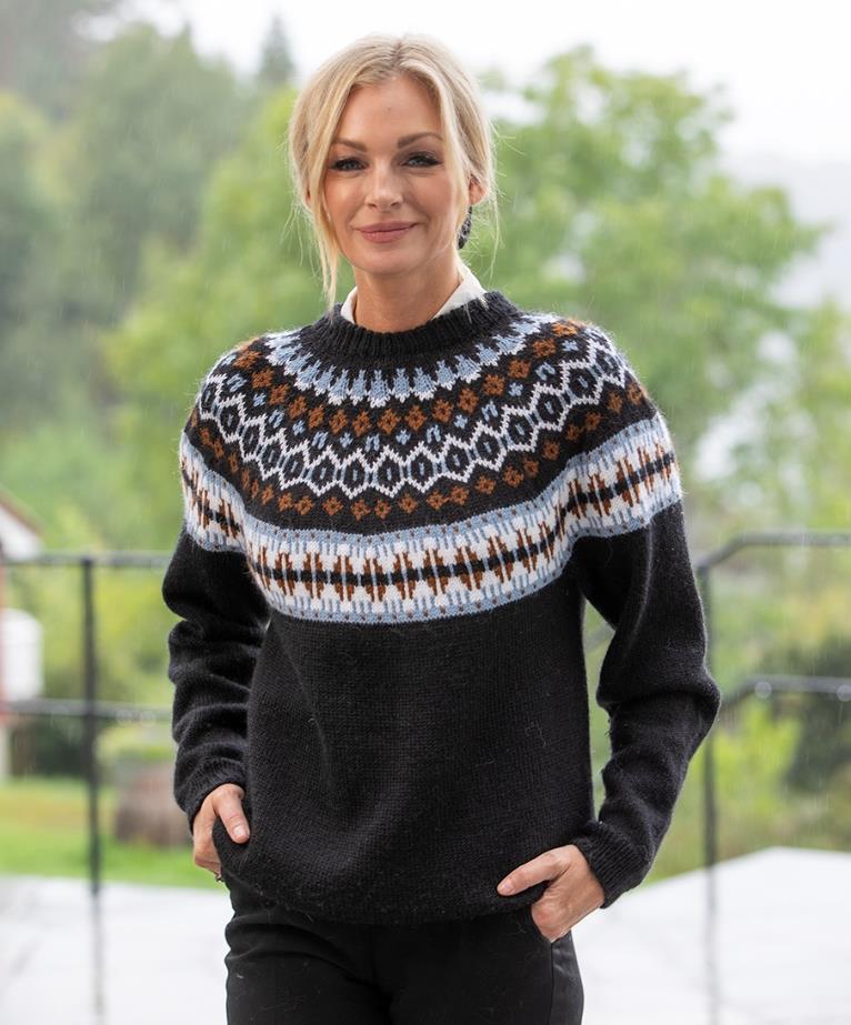 Maren Sweater in Viking Garn Alpaca Storm - Downloadable PDF