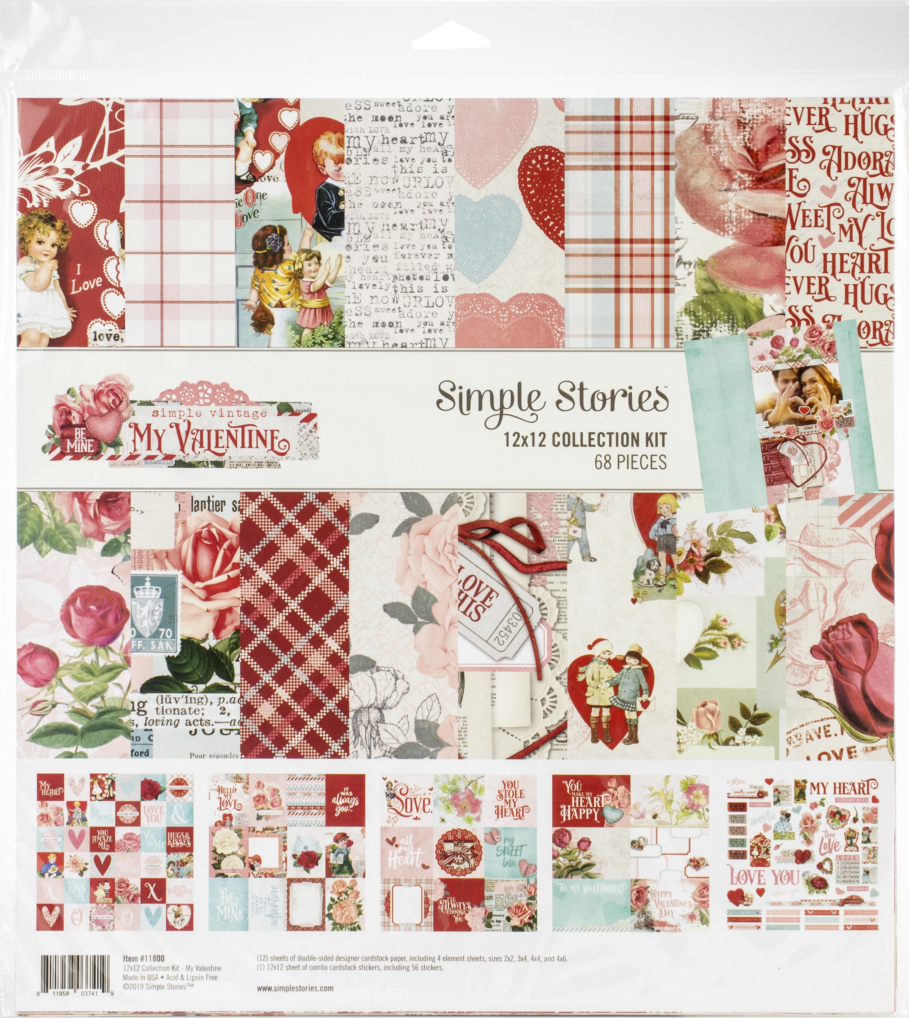 Simple Stories Collection Kit 12"X12" - Simple Vintage My Valentine