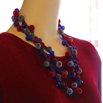 Satin Pillow Stitch Necklace