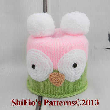256-Toilet Roll Covers Owl, Lace Knitting Pattern #256