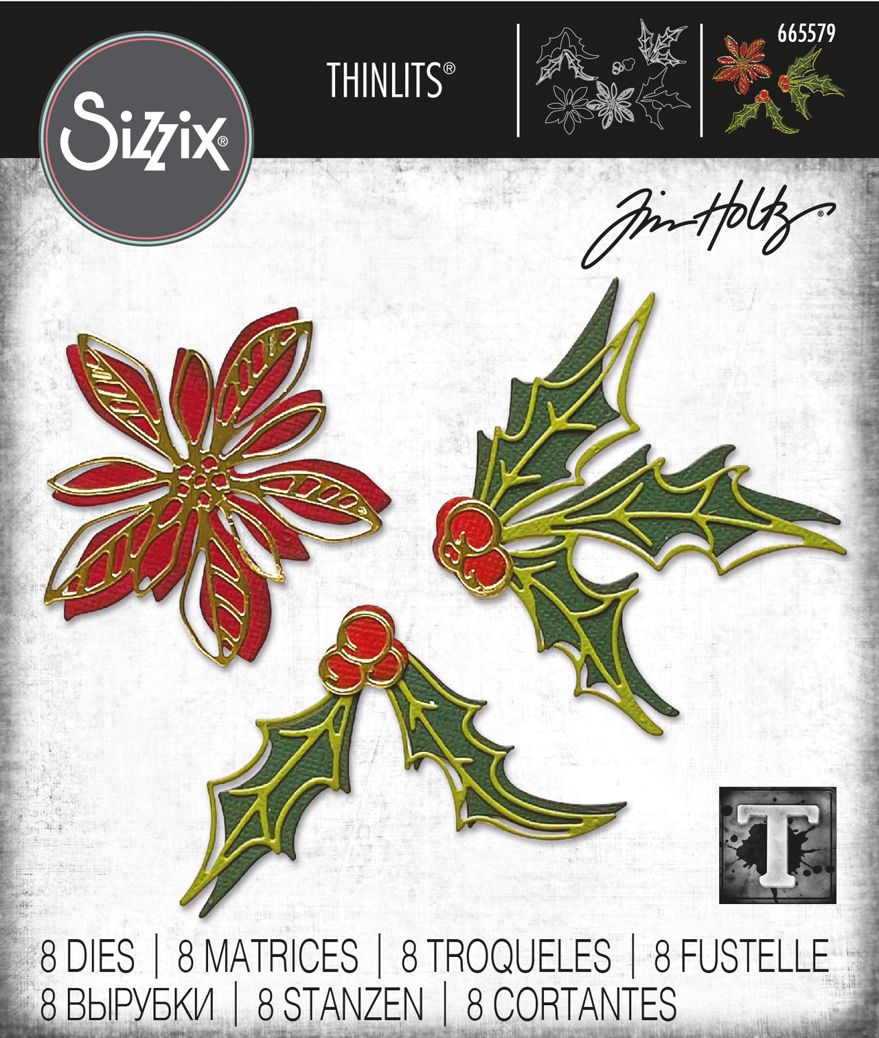 Sizzix Thinlits Die Set 8PK - Seasonal Sketch