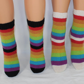 Childrens Simple Rainbow Socks Circular