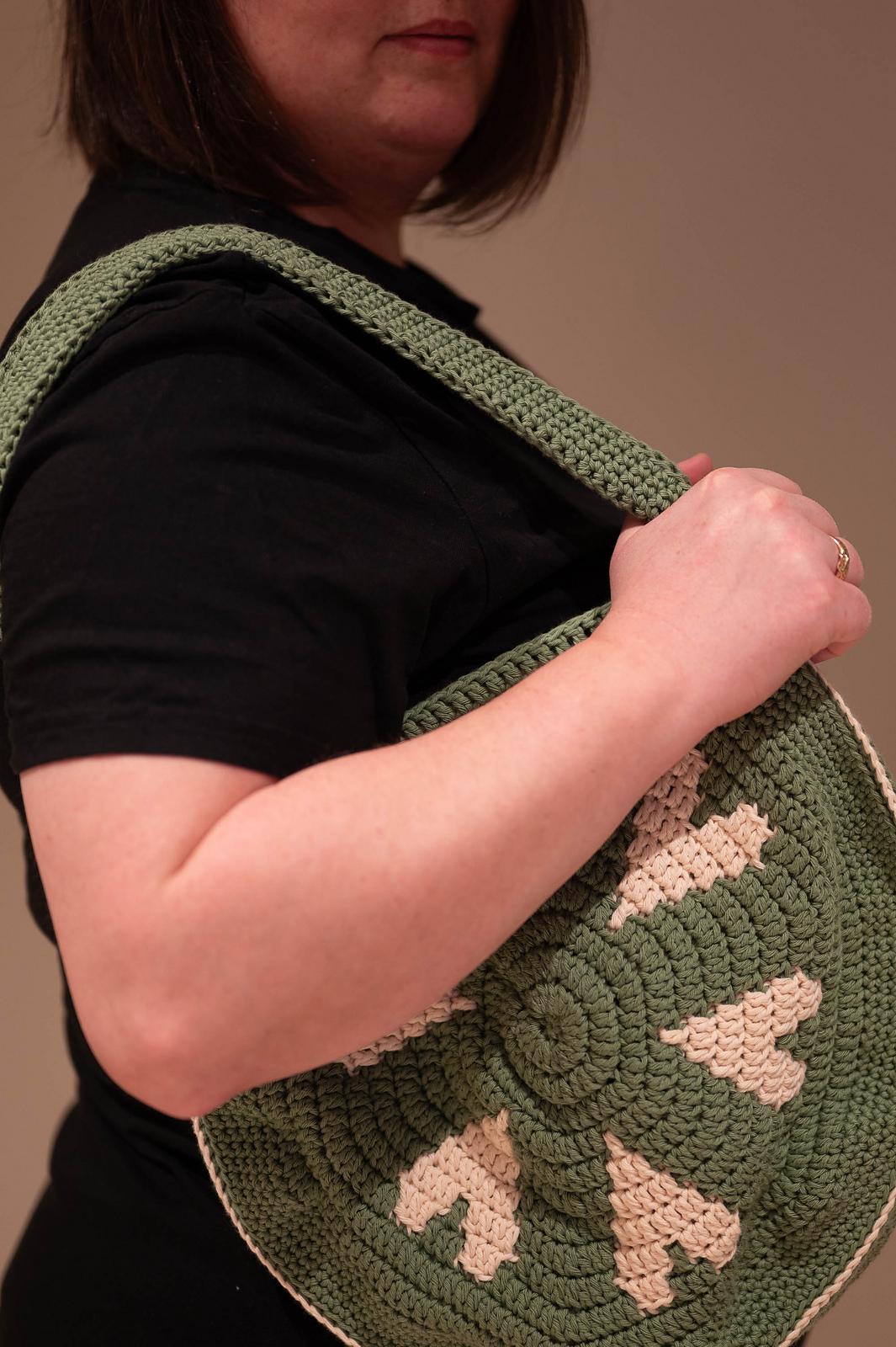 Heart Mosaic Crochet Bag