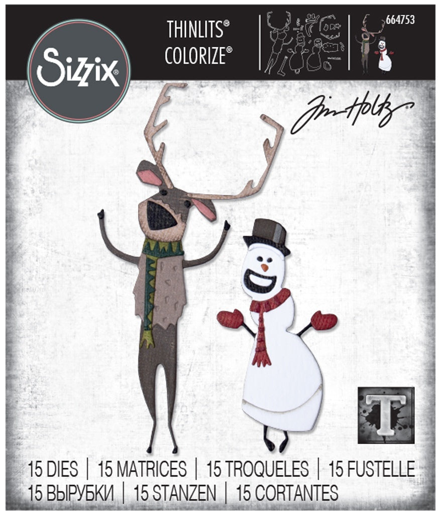 Sizzix Thinlits Dies By Tim Holtz 15/Pkg - Papercut Christmas #2 Colorize