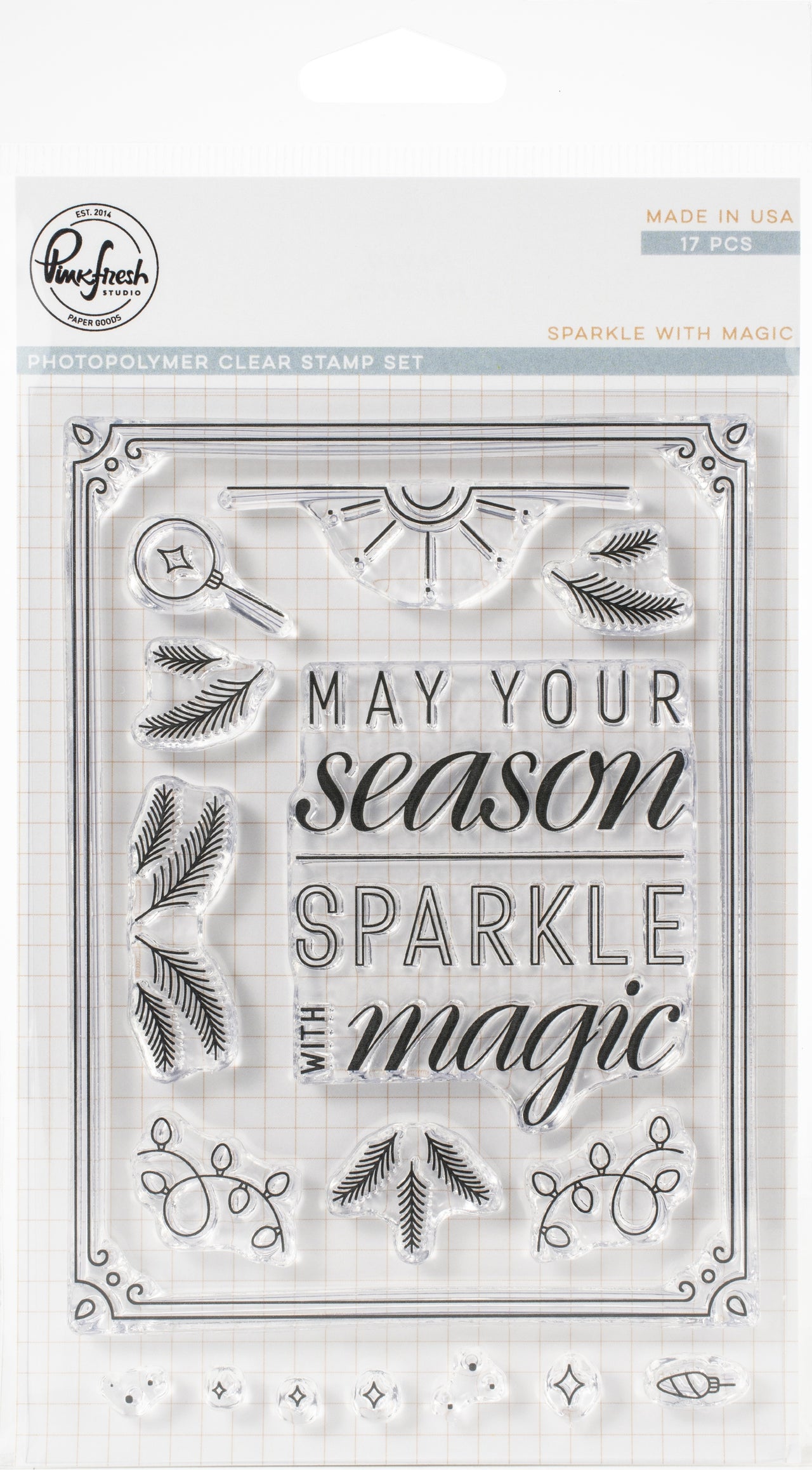 Pinkfresh Studio Clear Stamp Set 4"X6" - Sparkle With Magic