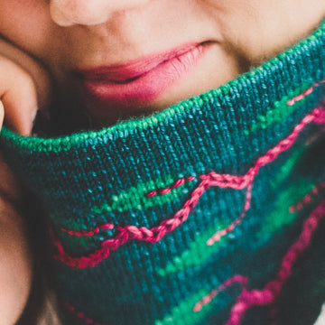 Re-Leaf Double-Knit Reversible Cowl in SweetGeorgia Cashluxe Fine - Downloadable PDF