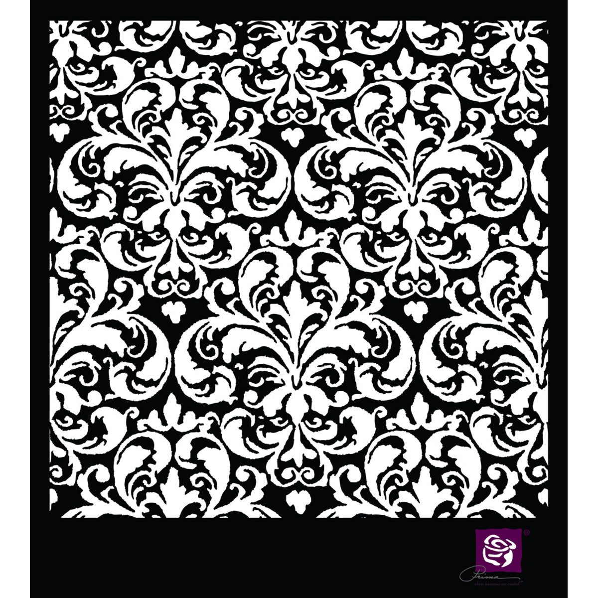 Prima Marketing Prima Designer Stencil 6"X6" - Flourish