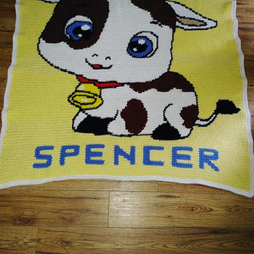 Baby Cow Graphghan Pattern