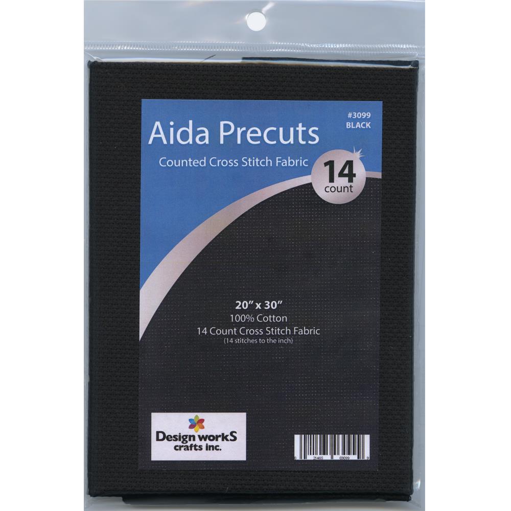 Design Works Gold Quality Aida 14 Count W3099 - Black - 20"X30"