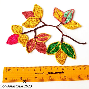 Crochet leaf pattern , crochet pattern , easy crochet pattern , crochet wall hanging , autumn leaves .