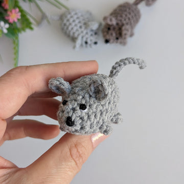 Crochet mouse pattern, easy crochet amigurumi pattern, crochet animals plush pattern