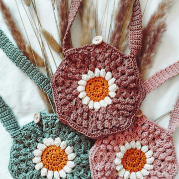 Daisy Crochet Bag