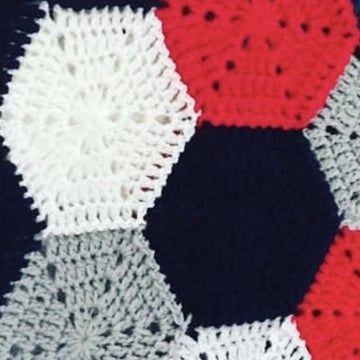 Hexagon Geometric Crochet Blanket